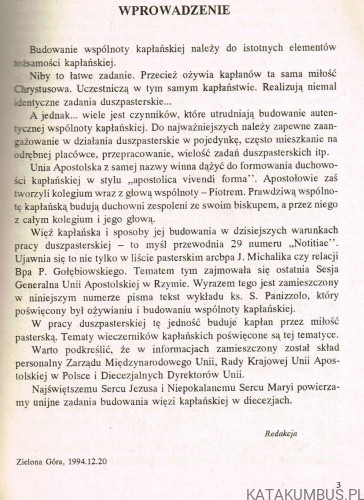 Notitiae Unionis Apostolicae Unia Apostolska Najświętszego Serca Jezusa nr 29. Bp PAWEŁ SOCHA
