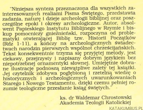 Archeologia Biblijna tom 2. Bp STANISŁAW GĄDECKI