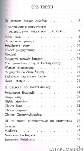 List Apostolski Novo Millennio Ineunte. JAN PAWEŁ II