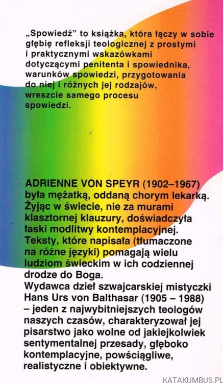 Spowiedź. ADRIENNE VON SPEYR