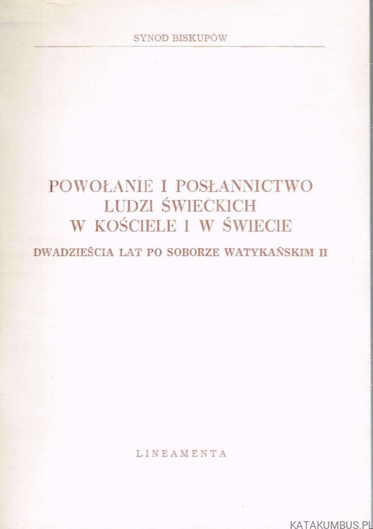 Powołanie i posłannictwo ludzi świeckich w Kościele i w świecie.  PRACA ZBIOROWA
