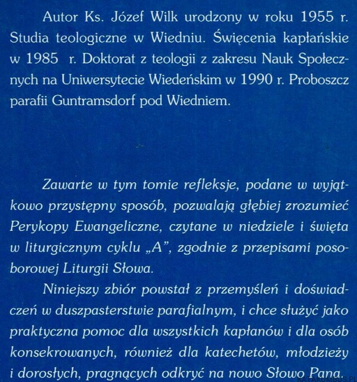 Serce Niedzieli. Ks. JÓZEF WILK