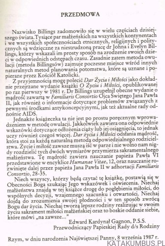 Dar życia i miłości. Dr. JOHN J. BILLINGS, M. D.2