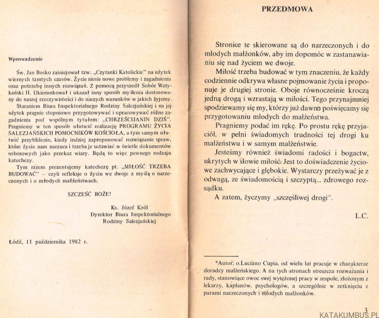 Miłość trzeba budować. LUCIANO CUPIA
