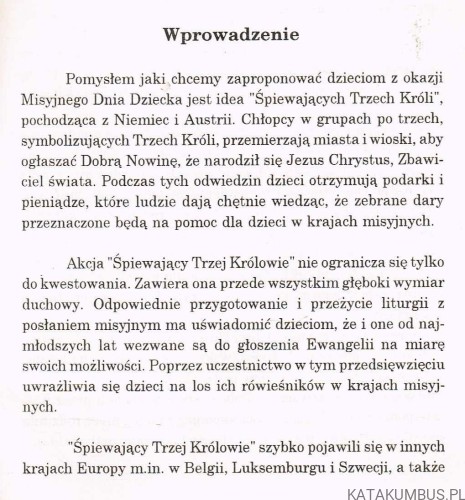 Misyjny dzień dziecka 6 stycznia 1994. Red. KATARZYNA GEMBAROWSKA