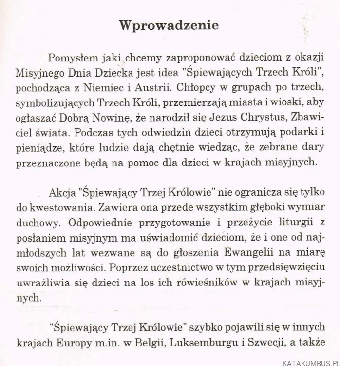 Misyjny dzień dziecka 6 stycznia 1994. Red. KATARZYNA GEMBAROWSKA