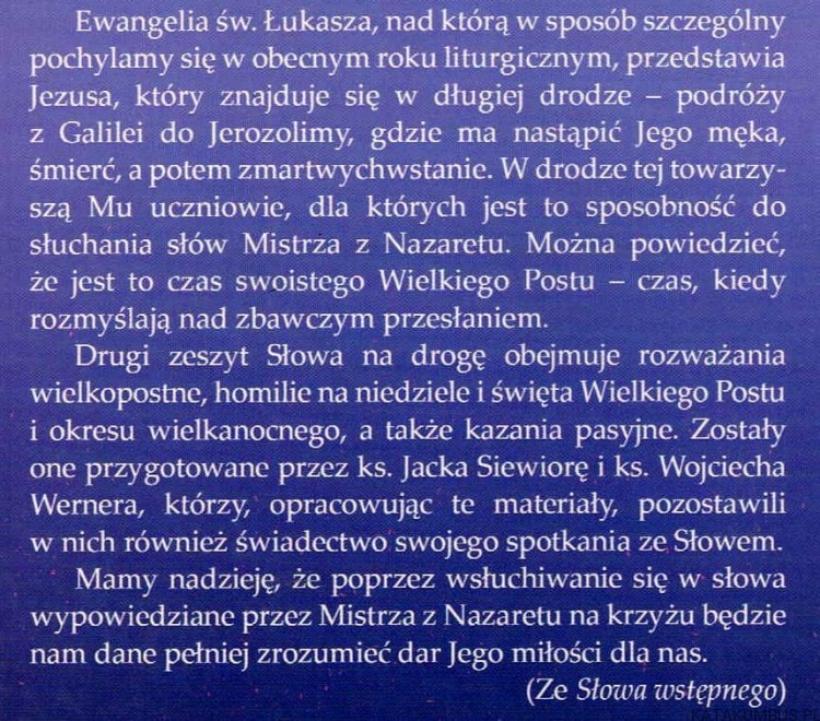 Słowo na drogę cz. 2 Rok C. Red. Ks. PIOTR ŁABUDA