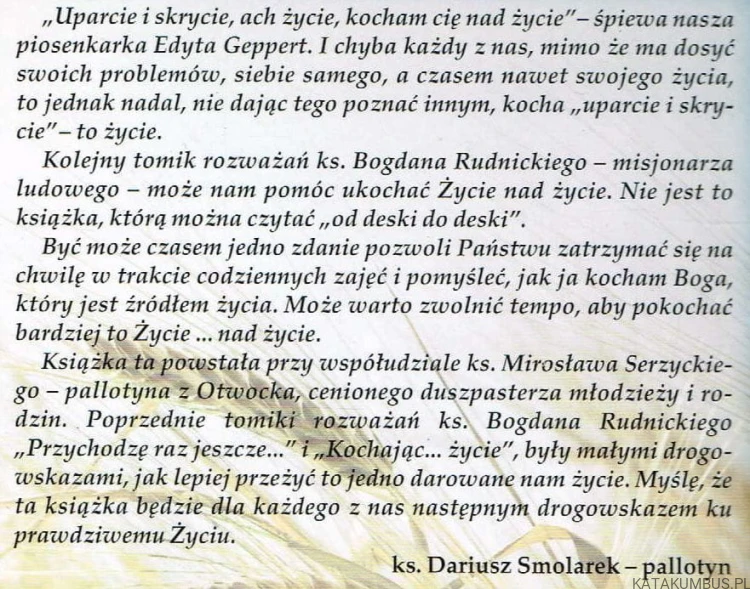 Kochając Życie nad życie. KS. BOGDAN RUDNICKI