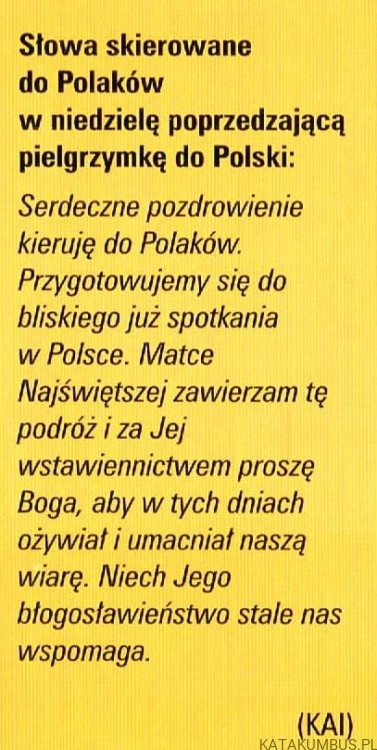 Pielgrzymka Benedykta XVI do Polski 25-28 maja 2006
