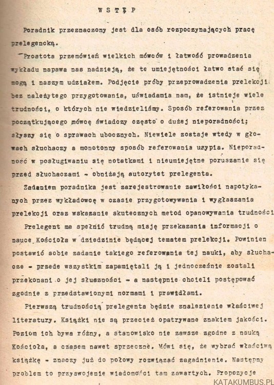 Przygotowanie i wygłaszanie prelekcji WŁADYSŁAW RODOWICZ
