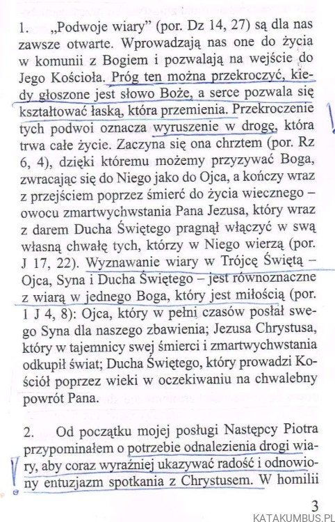 Porta Fidei. List apostolski ogłaszający Rok Wiary. BENEDYKT XVI