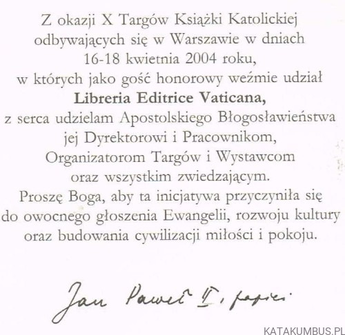 Orędzie Ojca Świętego Jana Pawła II Na Światowy Dzień Pokoju